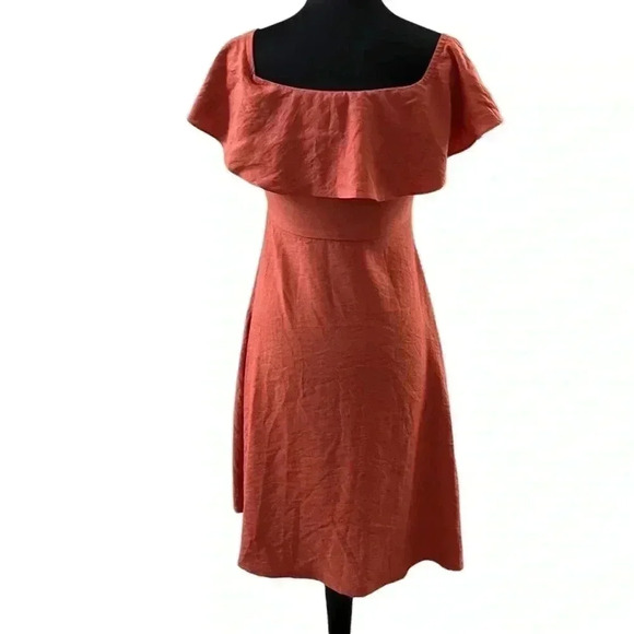 Blush Ruffled Top Sleeveless Midi Dress Size S - Picture 4 of 8